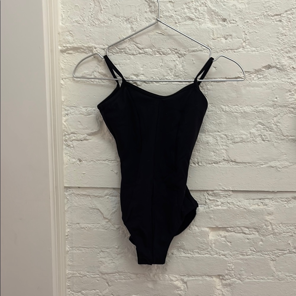 Mirella Black V-Neck Camisole Leotard